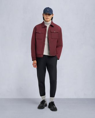 Moose Knuckles Mens Jacques Bunny Shirt Jacket - Beet