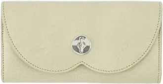 Burberry Womens Chess Wallet Beige Calfskin