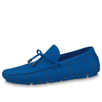 Louis Vuitton Driver Moccasin Shoes Blue Monogram 1AAQ02