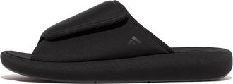 FitFlop FitFlop Iqushion City Sandals Black Adjustable Strap Slides HAWK188