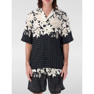 Amiri Black Silk Pattern Mens Shirt