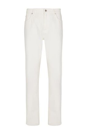 Balmain White denim straight-cut jeans at Nordstrom, Size 34