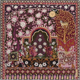 Ferragamo Rajasthan Print Silk Scarf