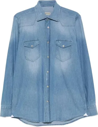 Sartorio Napoli Hombre, Camisas, Azul, Talla: 4XL