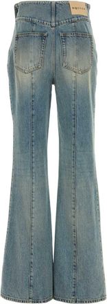 Alexander McQueen Womens Light-Wash Denim Jeans Blue Cotton