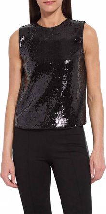 Lyss&eacute; Adeline Street Sequin Top In Black Sequin