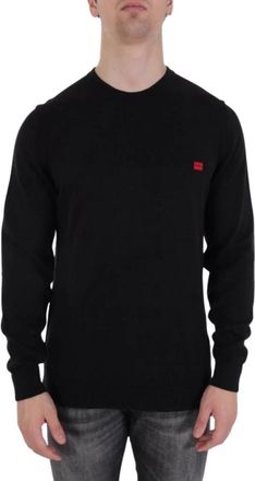 HUGO BOSS San Cassius-C1 Trui met ronde hals - Heren - Ronde hals truien - Zwart - L - Katoen - Truien & Vesten