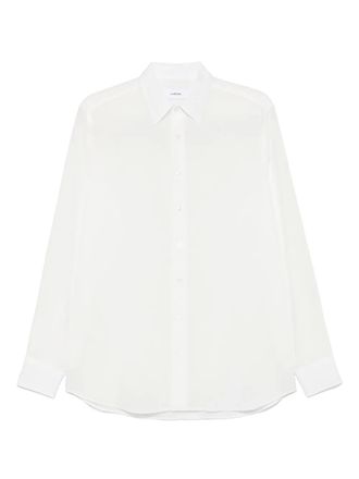 Lardini pointed-collar shirt - men - Lyocell/Linen/Flax - 41 - White