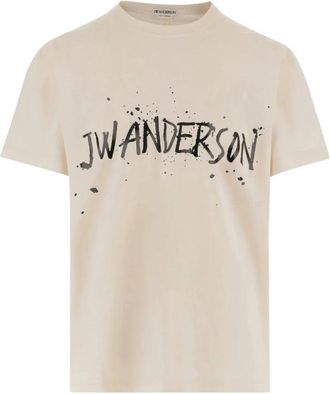 J.W.Anderson Circular T-shirt - Heren - T-shirts - Beige - S - Katoen - Tops