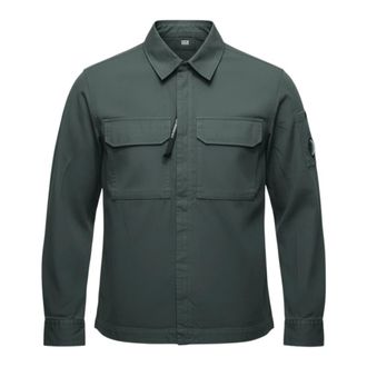 C.P. Company Light Jackets, male, Green, Size: 2XL Chrome-R Overshirt