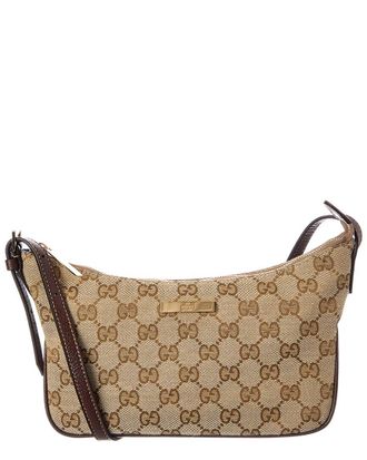 Gucci Lady Lunetta Small Gg Canvas & Leather Shoulder Bag
