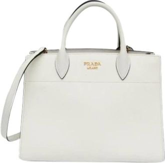 Prada Pre-owned Handbags, female, White, Size: ONE SIZE Pre-owned Biblioth&egrave;que 1Bc034 Handbag