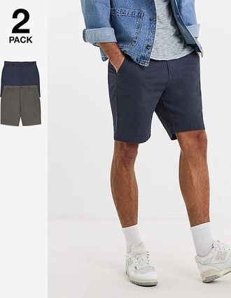 Jacamo 2 Pack Chino Shorts