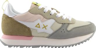 Sun 68 Beige Witte Casual Sneakers - Dames - Sneakers - Veelkleurig - 37 EU - Schoenen