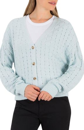 Hurley Pioneer Open Stitch Cardigan in Starlight Blue at Nordstrom, Size Medium