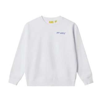 Off-white Arrow Sketch Crewneck - male - Off White - Kids Sweatshirts - White - 8 Y - Kids