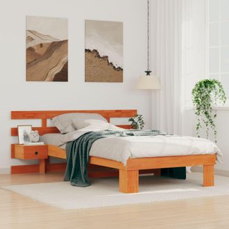 Berkfield Home with Drawer Brown 75 x 190 cm Solid pine wood