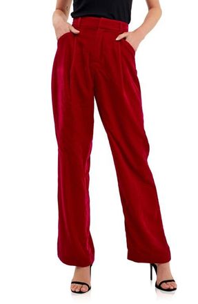 endless rose Matte Velvet Trousers in Fuchsia at Nordstrom, Size Medium