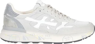 Premiata Gray Mick 0.1 Iconic Side Design Leather Sneakers