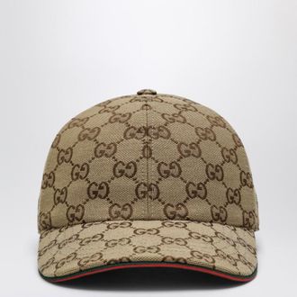 Gucci Baseball cap in beige/dark brown GG fabric