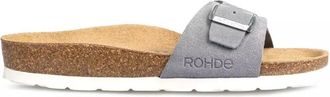 Rohde Grijze su&egrave;de muil sandaal - Dames - Sandalen - Grijs - 41 EU - Su&egrave;de - Schoenen