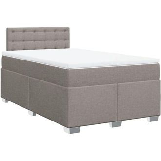 vidaXL Vidaxl - Cama Box Spring Con Colch&oacute;n Tela Gris Taupe 120x200 Cm