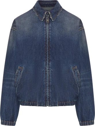 Prada zip-up denim jacket - Blue