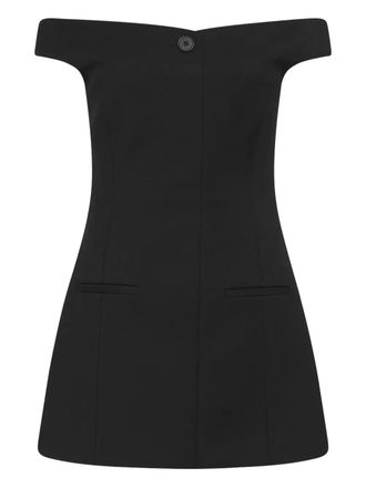Sir. Off-shoulder mini-jurk - Zwart