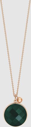 Ginette NY Collier Cha&icirc;ne Pixie Ever Disque Agate Verte