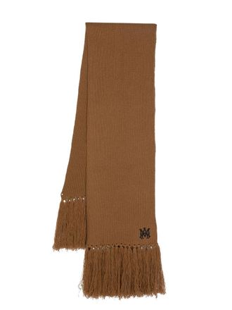 Amiri Sciarpa con ricamo - Marrone