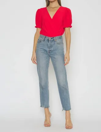 4SI3NNA Adrienne Bodysuit In Red