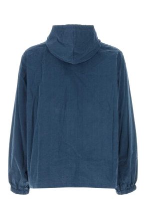 Givenchy Mens Air Force Blue Cotton Jacket Skyblue Exterior: Giubbini