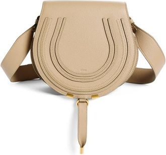 Chlo&eacute; Large Marcie Leather Crossbody Bag in 20E Boyish Brown at Nordstrom