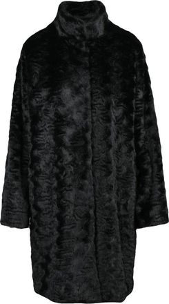 Pennyblack Jassen, Dames, Zwart, L, Polyester, Pelliccia Eco Jas