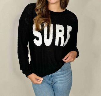 Stitchdrop Surf Sweater In Black