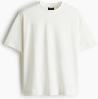 H&M T-Shirt in Loose Fit - White