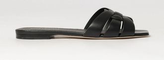 Saint Laurent Sandali mules Tribute in pelle di vitello liscia con tacco basso