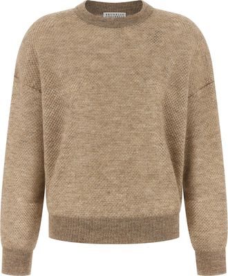 Brunello Cucinelli Beige Wool Womens Cardigan