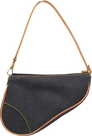 Dior Saddle Handbag Denim Navy Denim_Jeans Handbag (Pre-Owned)