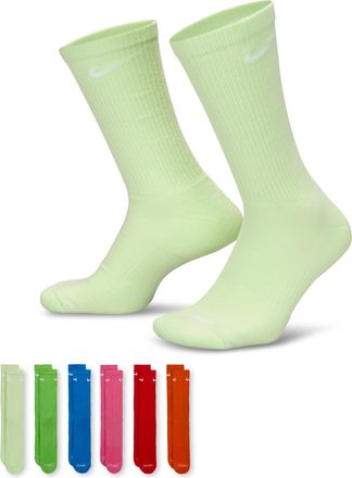 Nike Mens Everyday Plus Cushioned Training Crew Socks (6 Pairs) in Multicolor | SX6897-969