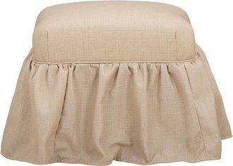 TOV Furniture Tov Furniture Gertrude Gingham Linen Ottoman