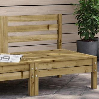 vidaXL vidaXL Divano Senza Braccioli da Giardino in Legno di Pino Impregnato