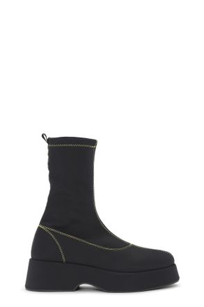 Ganni Retro Flatform Ankle Sockboots - Size 10 Black