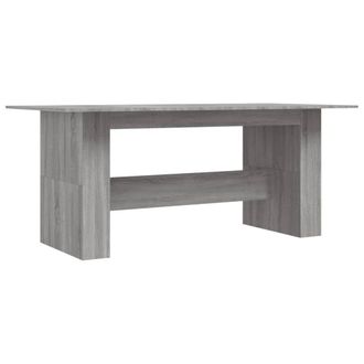 Berkfield Home Dining Table Grey Sonoma 180x90x76 cm Engineered Wood | Size: 180 x 90 x 76 cm