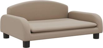 vidaXL Vidaxl - Sof&aacute; para ni&ntilde;os de cuero sint&eacute;tico capuchino 70x45x30 cm