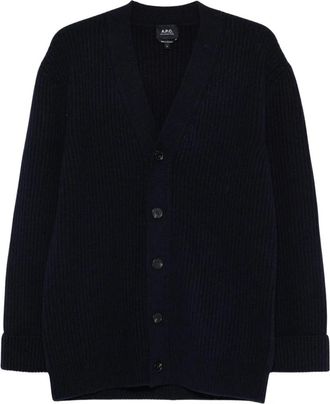 A.P.C. Cardigans - Dames - Vesten - Blauw - S - Truien & Vesten