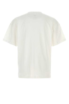 New Balance Mens White Cotton T-Shirt Exterior