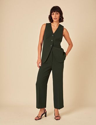 Nobody's Child Forest Green Longline Waistcoat