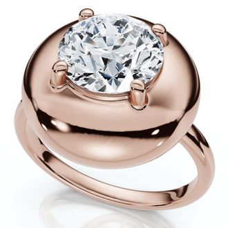 Pompeii3 2Ct Diamond Bezel Stackable Button Engagement Ring Lab Grown