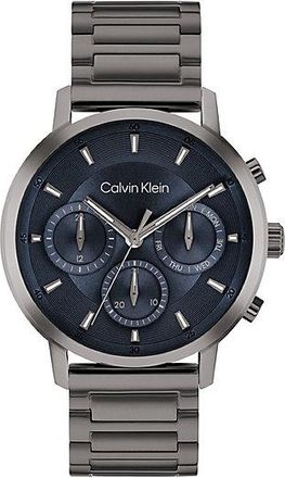 Calvin Klein Reloj multifunci&oacute;n de acero ba&ntilde;ado en gris